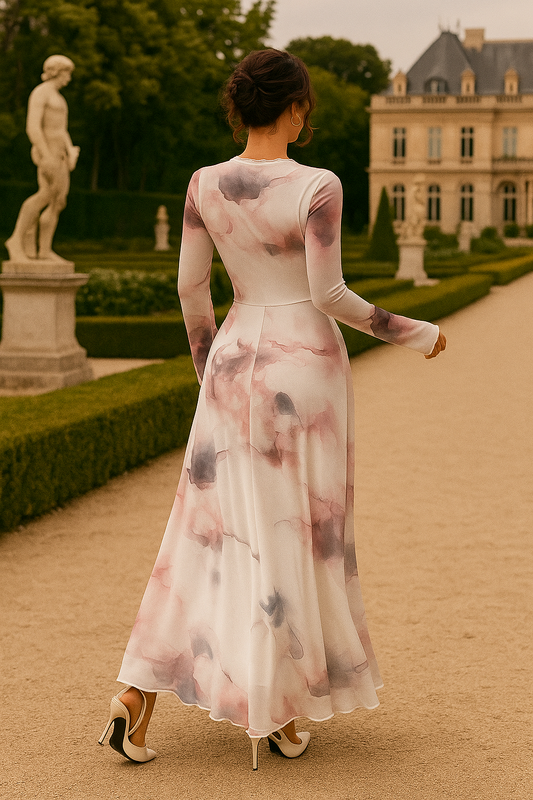 Blush Serenity Wrap Maxi Dress