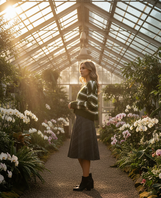 Forest Breeze Midi Stripe Cardigan