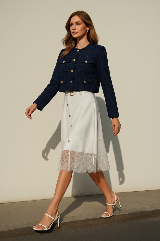 Éclat Tweed Cropped Jacket