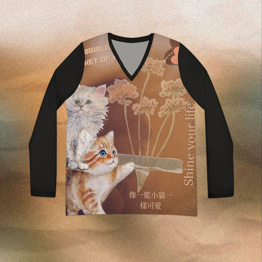 Adorable like kittens - Long Sleeve Slim Fit Shirt