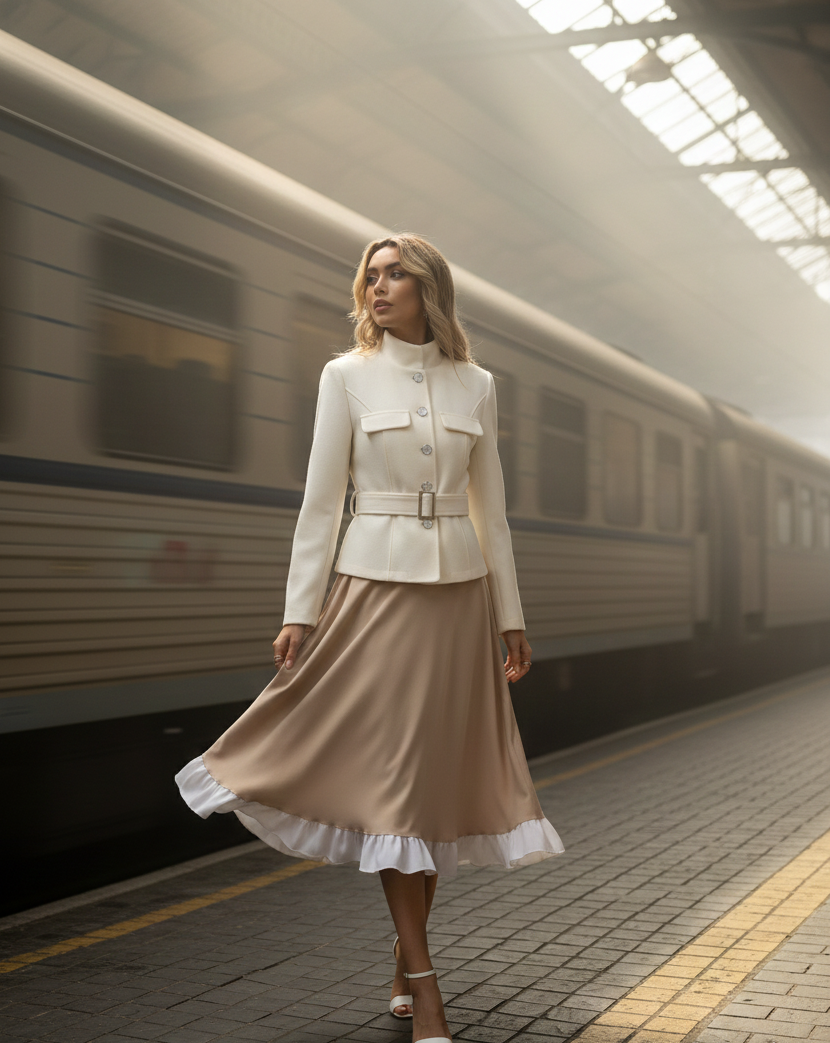 Regal Structure Belted Sculpt Jacket