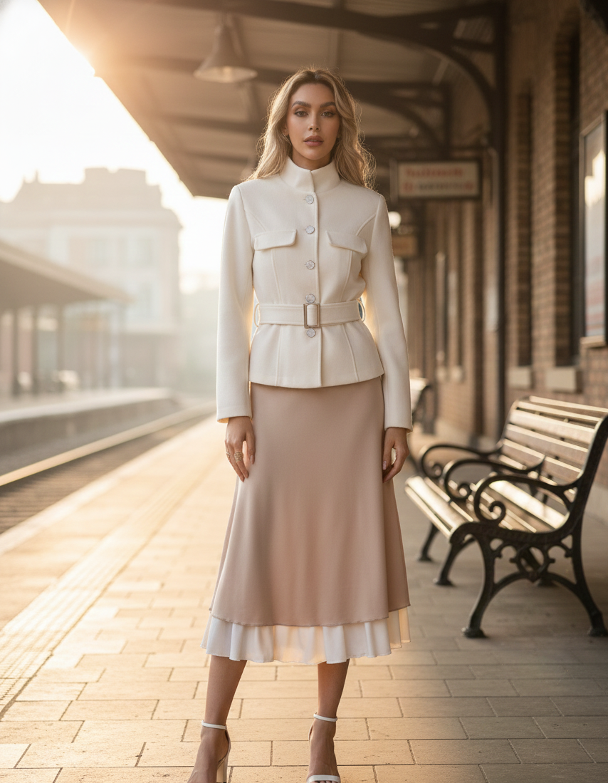 Regal Structure Belted Sculpt Jacket