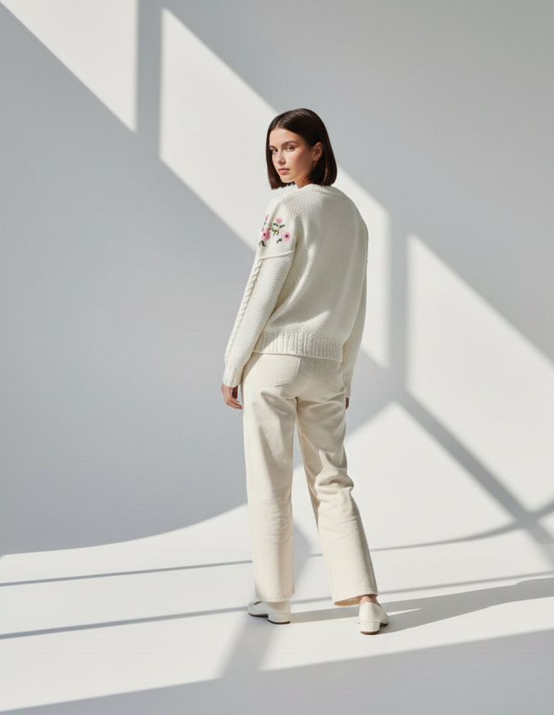 Blossom Whisper Embroidered Cardigan