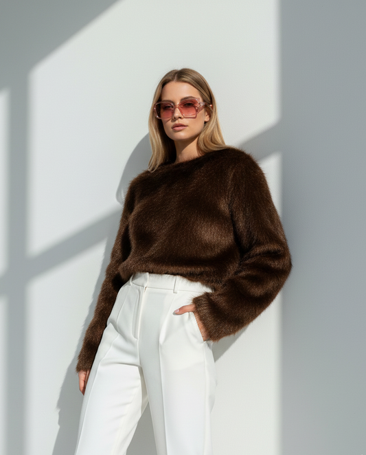 Snow Luxe Plush Fur Pullover