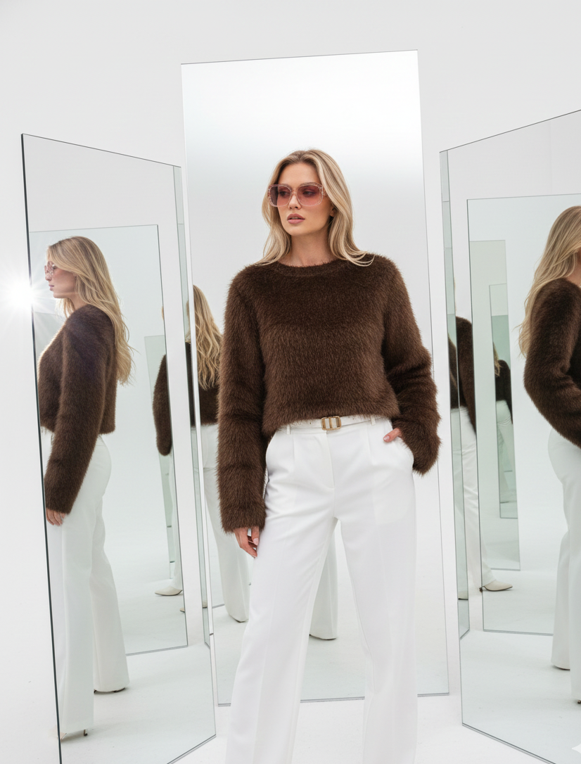 Snow Luxe Plush Fur Pullover