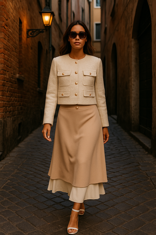 Serene Layers Midi Skirt