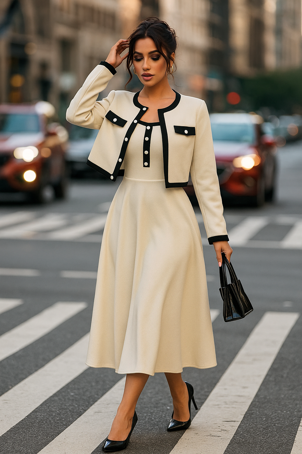 Lumière Contrast Trim Two-Piece Set