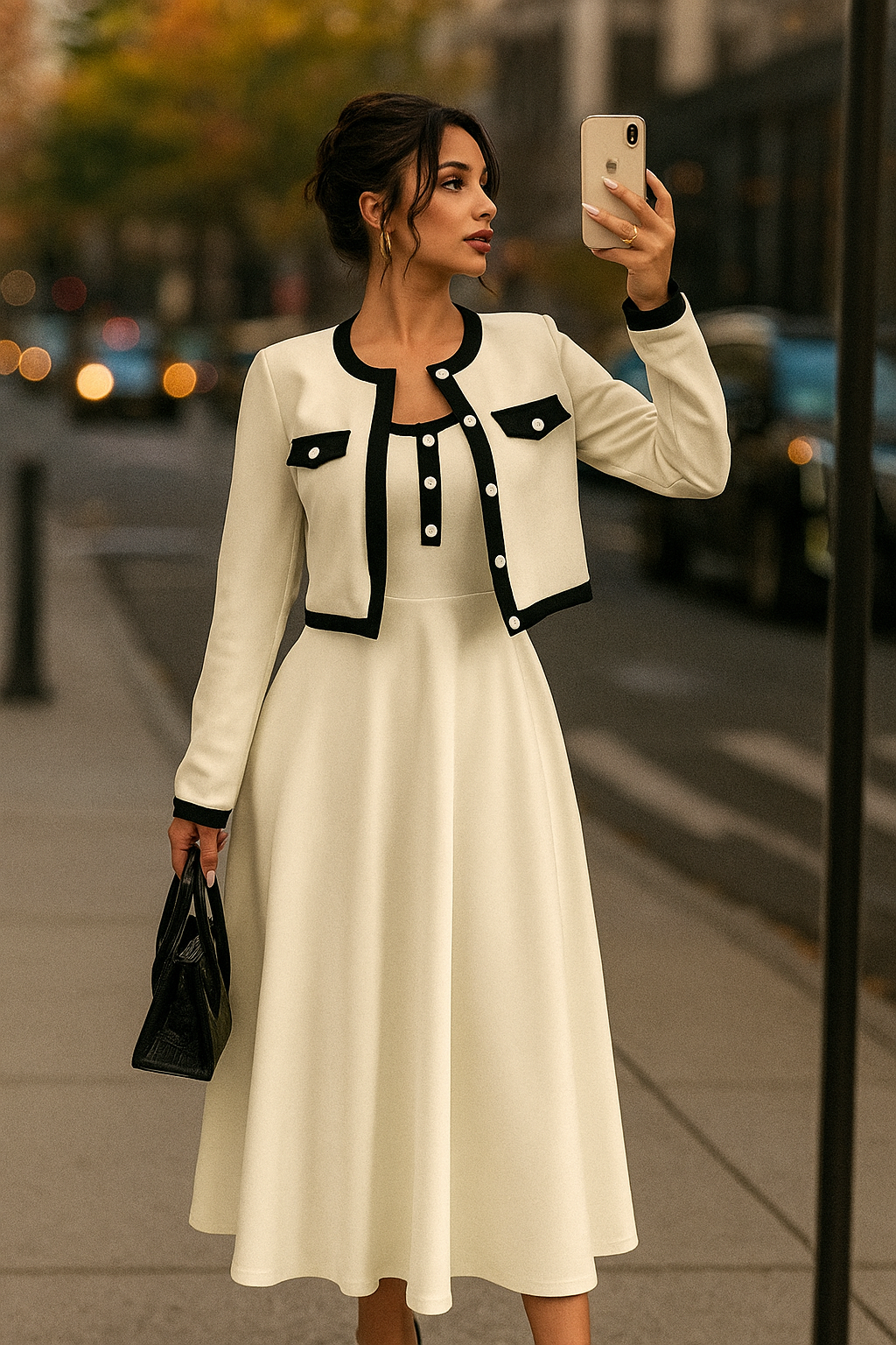 Lumière Contrast Trim Two-Piece Set