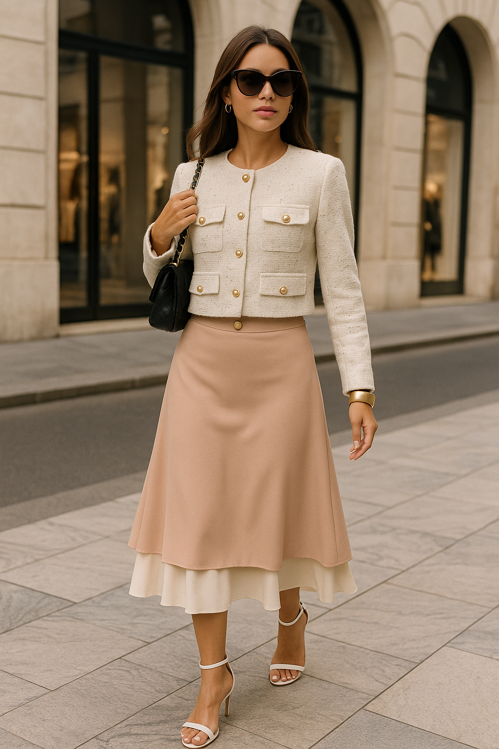 Serene Layers Midi Skirt